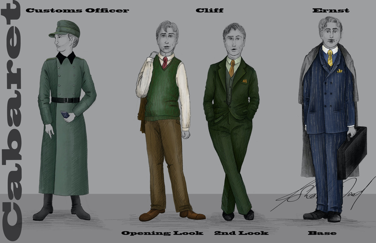 Cabaret rendering- Cliff, Ernst & guard