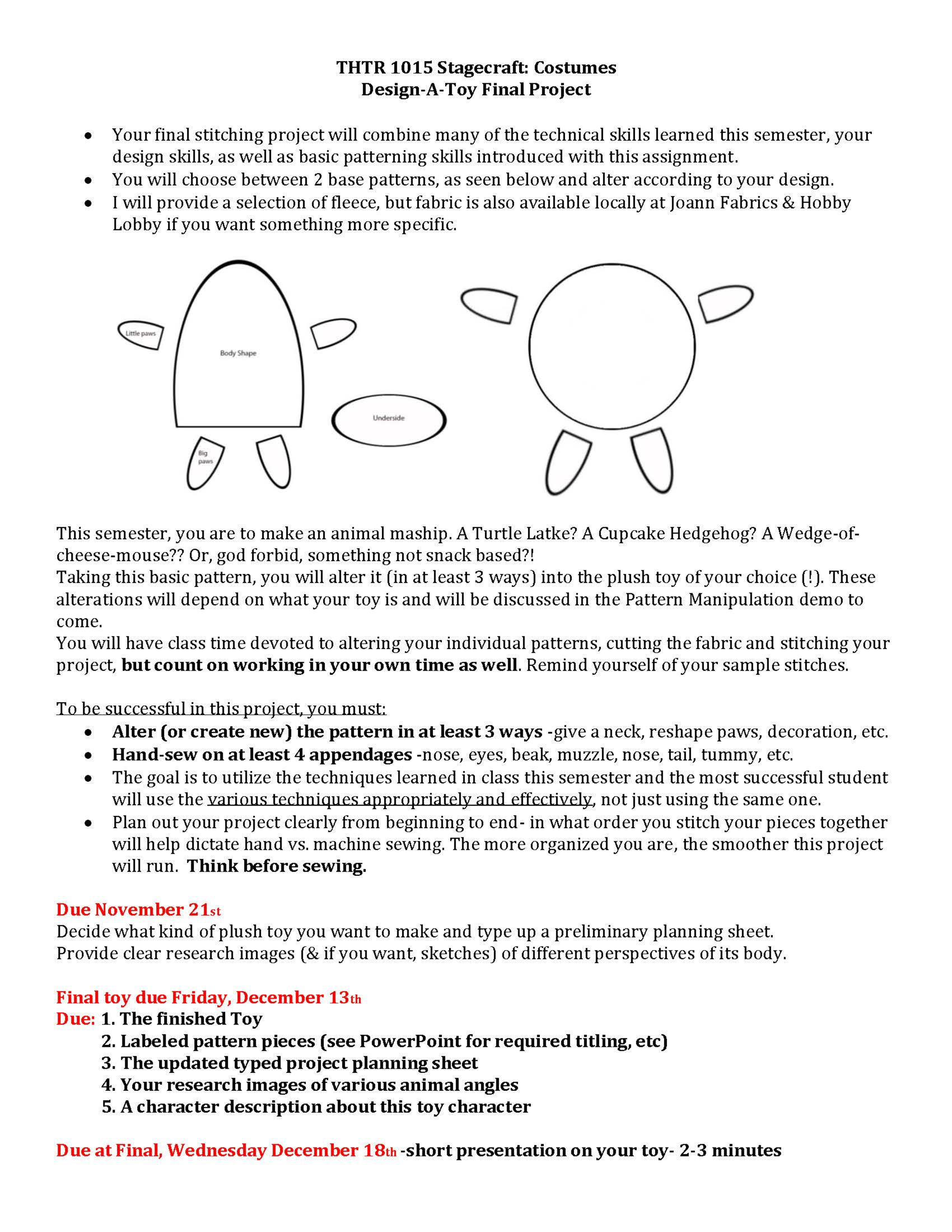 Stagecraft DesignAToy handout